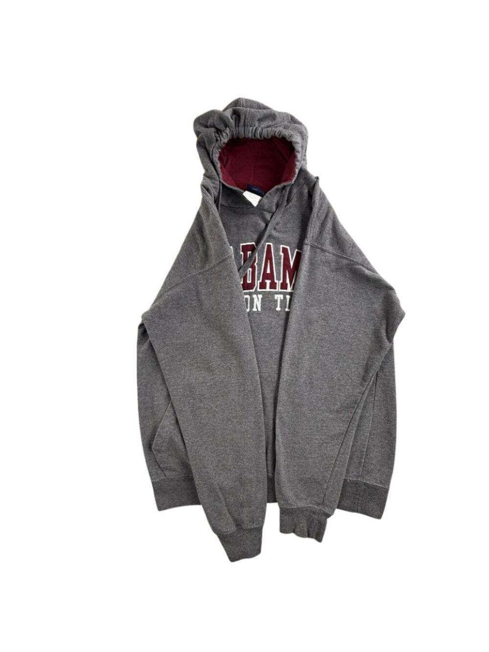Alabama Crimson Tide Hoodie Sweatshirt Mens Large Gray NCAA Football Old varsity - Picture 6 of 15